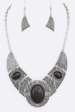 Load image into Gallery viewer, Stone Pave Statement Necklace Set