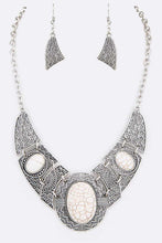 Load image into Gallery viewer, Stone Pave Statement Necklace Set