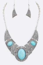 Load image into Gallery viewer, Stone Pave Statement Necklace Set