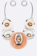Load image into Gallery viewer, Crystal Hoops Statement Necklace Set