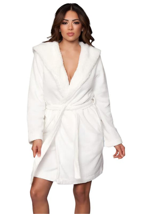 Janet Plush Fleece Color Block Robe