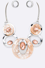 Load image into Gallery viewer, Crystal Hoops Statement Necklace Set