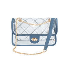 Load image into Gallery viewer, TRENDY  HIGH QUALITY QUILTED CLEAR PVC BAG