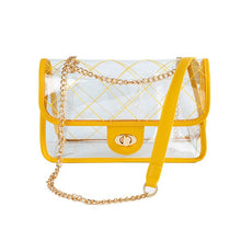 Load image into Gallery viewer, TRENDY  HIGH QUALITY QUILTED CLEAR PVC BAG