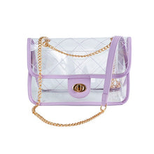 Load image into Gallery viewer, TRENDY  HIGH QUALITY QUILTED CLEAR PVC BAG