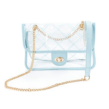 Load image into Gallery viewer, TRENDY  HIGH QUALITY QUILTED CLEAR PVC BAG