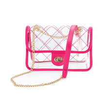 Load image into Gallery viewer, TRENDY  HIGH QUALITY QUILTED CLEAR PVC BAG