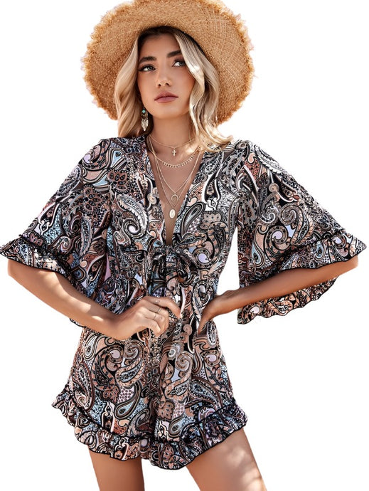 Printed romper
