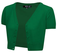 Load image into Gallery viewer, Cropped Bolero Button Down plus Cardigan Sweater