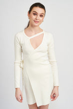 Load image into Gallery viewer, WRAPPED MINI DRESS WITH CUT OUT DETAIL