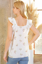 Load image into Gallery viewer, Woven Ruffle Sleeve Top