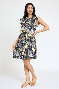 Plus Size Spring Ruffle Hem Shift Dress