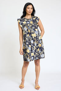 Plus Size Spring Ruffle Hem Shift Dress