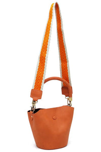 Fashion Bucket Crossbody Bag with Guitar Strap