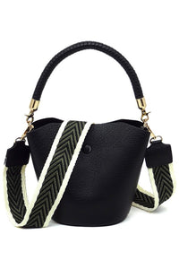 Fashion Bucket Crossbody Bag with Guitar Strap
