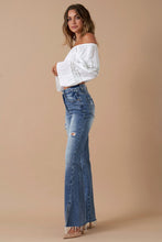 Load image into Gallery viewer, High Rise Slit Flare Denim