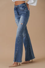Load image into Gallery viewer, High Rise Slit Flare Denim