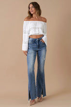 Load image into Gallery viewer, High Rise Slit Flare Denim