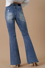 Load image into Gallery viewer, High Rise Slit Flare Denim