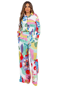 Abstract 2 Piece Pant Set