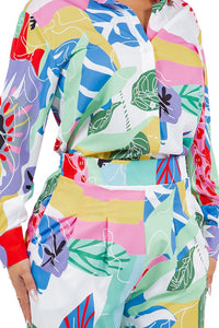 Abstract 2 Piece Pant Set