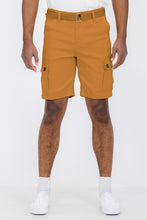 Load image into Gallery viewer, Weiv Mens Belted Cargo Shorts with Belt