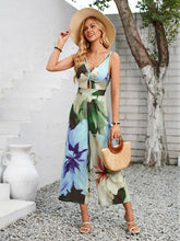 Load image into Gallery viewer, Cutout Printed Wide Strap Jumpsuit