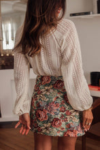 Load image into Gallery viewer, Crochet Lace button V-Neck knit Sweater Blouse