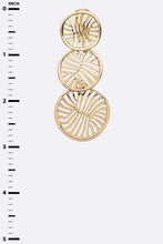 Load image into Gallery viewer, Cut Out Disk Drop Statement Clip On Earrings