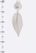 Load image into Gallery viewer, Leaf Textured Statement Clip On Earrings