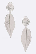 Load image into Gallery viewer, Leaf Textured Statement Clip On Earrings