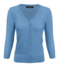 Load image into Gallery viewer, Crewneck Button Down Knit Plus Size  Cardigans