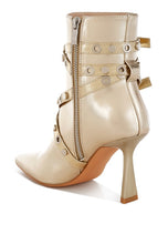 Load image into Gallery viewer, Jaunts Eyelets &amp; Studs Harness Ankle Boots