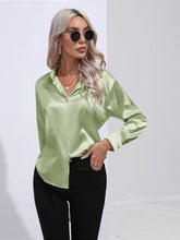 Load image into Gallery viewer, Collared Neck Buttoned Long Sleeve Shirt