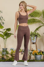 Load image into Gallery viewer, Women&#39;s Stone Washed Ribbed Yoga Pants