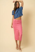 Load image into Gallery viewer, COLOR CARGO MIDI SKIRT