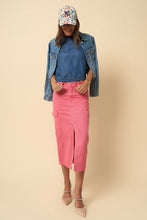 Load image into Gallery viewer, COLOR CARGO MIDI SKIRT