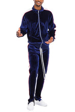 Load image into Gallery viewer, MENS VELOUR TRACK JACKET AND TRACK PANT SET