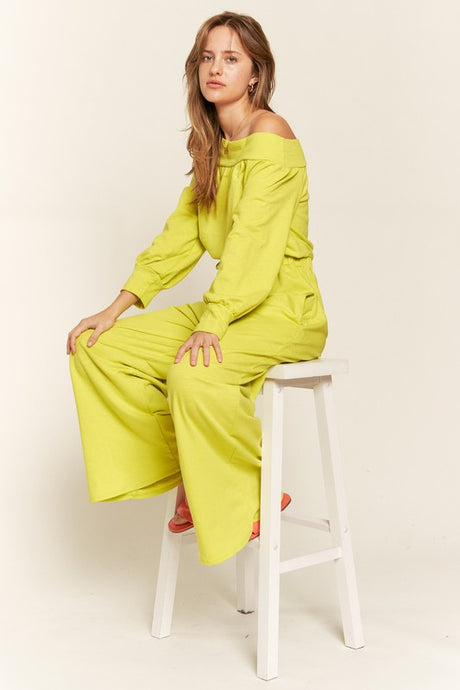 One Shoulders Terry Jumpsuit