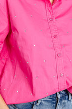 Load image into Gallery viewer, Rhinestone Button Up Shirt