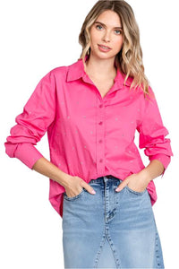 Rhinestone Button Up Shirt