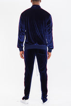 Load image into Gallery viewer, MENS VELOUR TRACK JACKET AND TRACK PANT SET