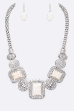 Load image into Gallery viewer, Square Stone Necklace Set