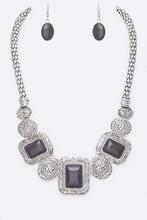Load image into Gallery viewer, Square Stone Necklace Set