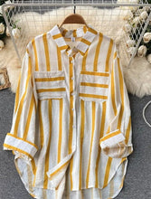 Load image into Gallery viewer, Striped buttoned up shirt