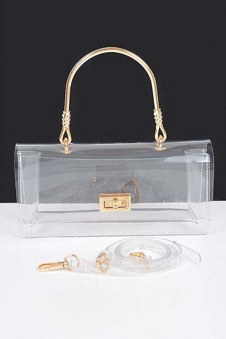 Top Handle Elegant Transparent Statdium Bag