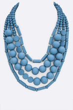 Load image into Gallery viewer, Wooden Beads Layer Statement Necklace