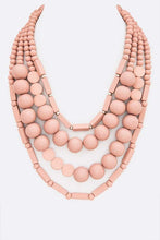 Load image into Gallery viewer, Wooden Beads Layer Statement Necklace