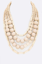 Load image into Gallery viewer, Wooden Beads Layer Statement Necklace