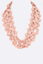 Load image into Gallery viewer, Wooden Disk Statement Layer Necklace